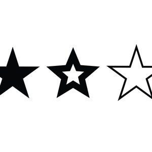 STAR OUTLINE SVG, Star Outline Svg Files For Cricut, Star Clipart, Star Outline Cut files