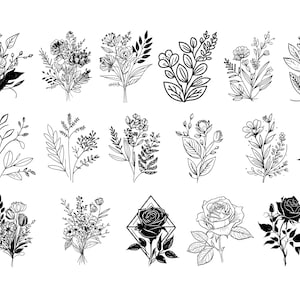 BOTANICAL SVG Bundle, FLORAL Svg, Bouquet Svg Cut Files, Leaves Svg, Floral Leaves and Branches Svg
