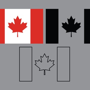 FLAGGE von KANADA SVG, kanadische Flagge Schneidedateien für Cricut, Ahornblatt Schneidedateien
