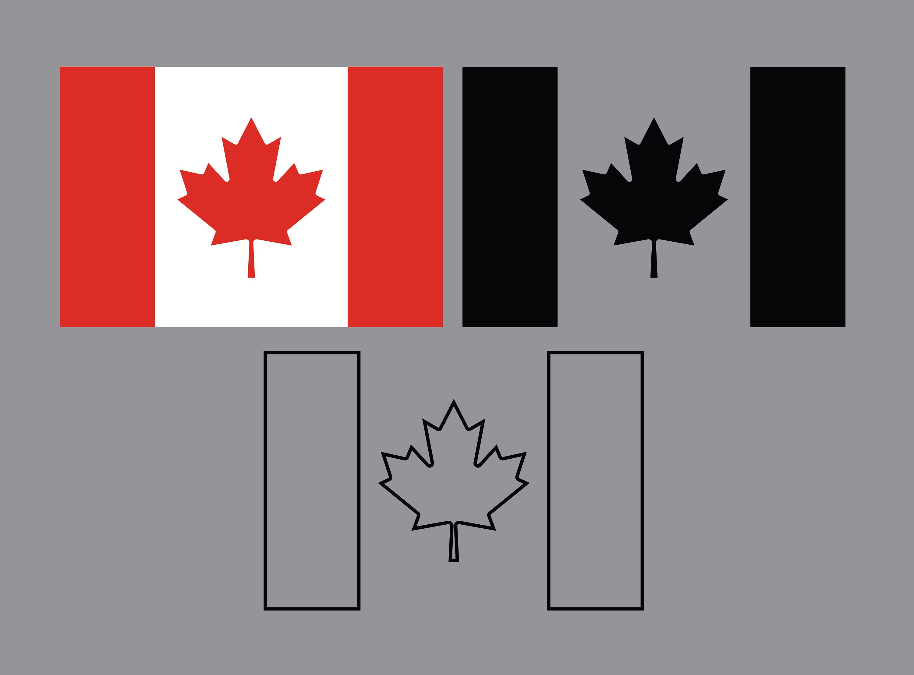 FLAG of CANADA SVG, Canadian Flag Svg Cut files for Cricut, Maple Leaf Svg, Canada cut files