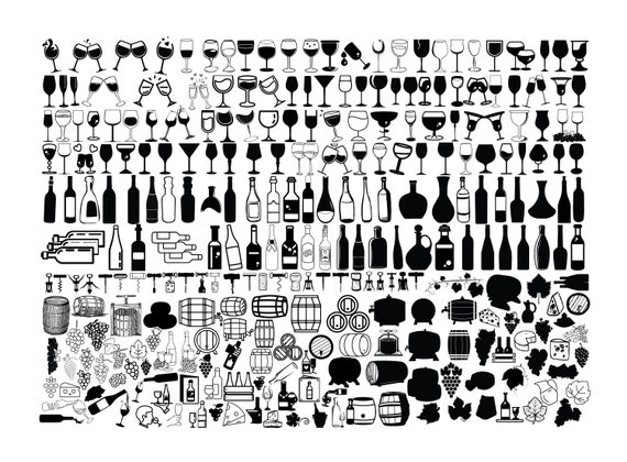WINE SVG Bundle, WINE Svg Cut Files, Wine Clipart, Wine Cut Files, Wine Drinking Svg, Wine Glass