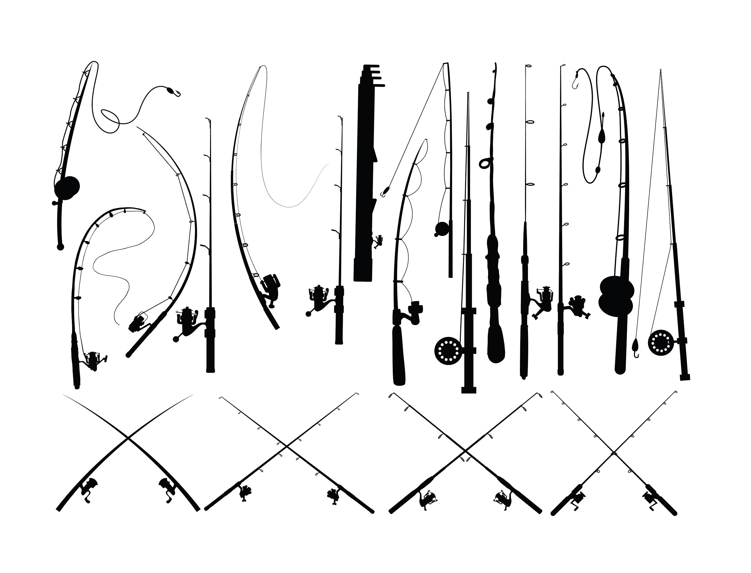 Fishing Poles Svg 