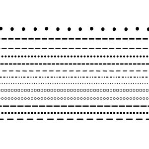 DOTTED LINE SVG, gepunktete Linie svg, gepunktete gerade Linien svg, Dots svg-Dateien für Cricut, gepunktete Linien svg