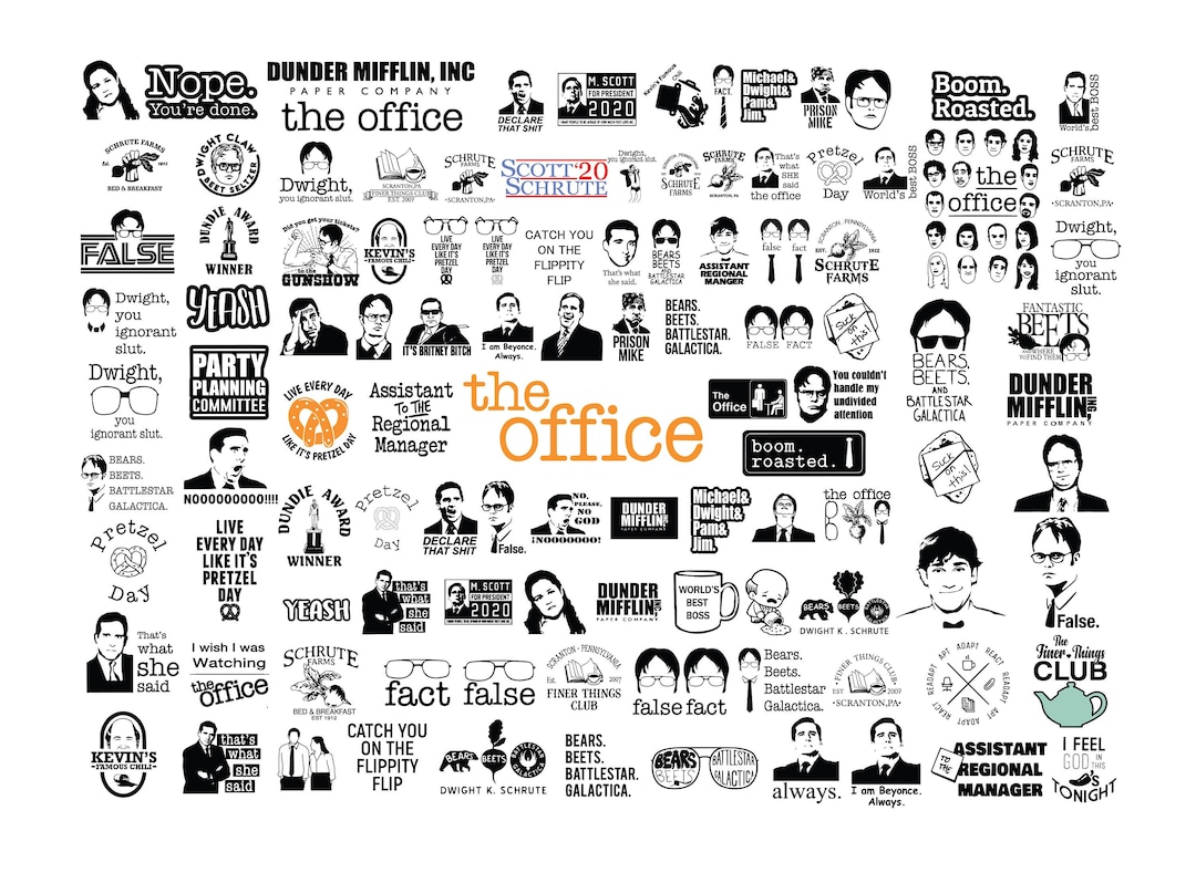 THE OFFICE Bundle SVG, the Office Svg Files for Cricut, the Office Tv