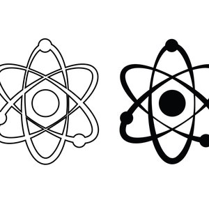 ATOM SVG, ATOM SVG geschnitten Dateien für Cricut, Wissenschaft geschnitten Dateien, Chemie svg