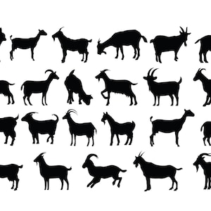 CHÈVRE SVG, Svg animaux de la ferme, fichiers Svg animaux de la ferme pour Cricut, fichiers chèvre coupe pour Cricut