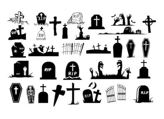 HALLOWEEN TOMBSTONE SVG Tombstone Clipart Halloween Svg - Etsy