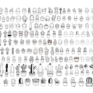 Bundle CACTUS SVG, Clipart CACTUS, Cactus Svg coupe fichiers pour Cricut, succulentes Svg, Silhouette de cactus