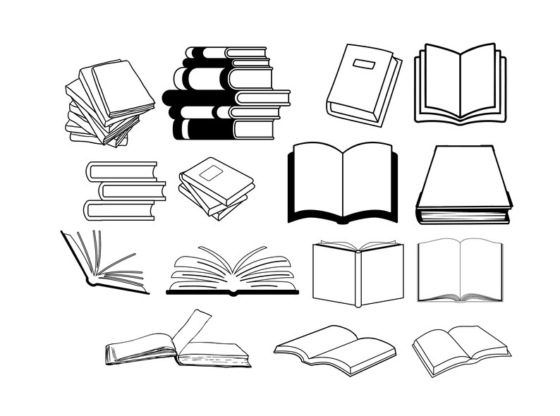 Book Rows Svg BOOKS SVG, BOOKS Svg Cut Files for Cricut, Book Svg Cut Files, Books ...