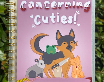 Concerning Cuties Sticker Book | Cute Reusable A6 Sticker Album | 4 x 5.5 inch Collection Book