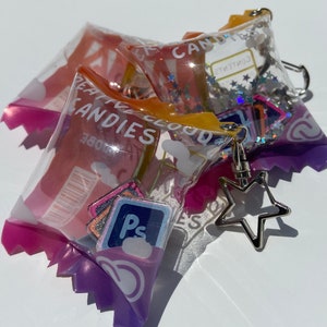 Creative Cloud Shaker Candy Bag Keychain
