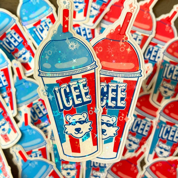 Magical ICEE  Water-Resistant Sparkly Stickers