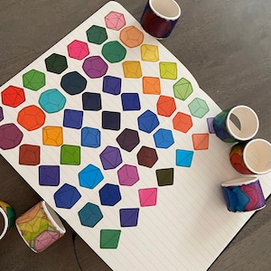 Würfel Set Washi Tape Roll/Die Cut Washi Roll/Dungeons and Dragons/TTRPG