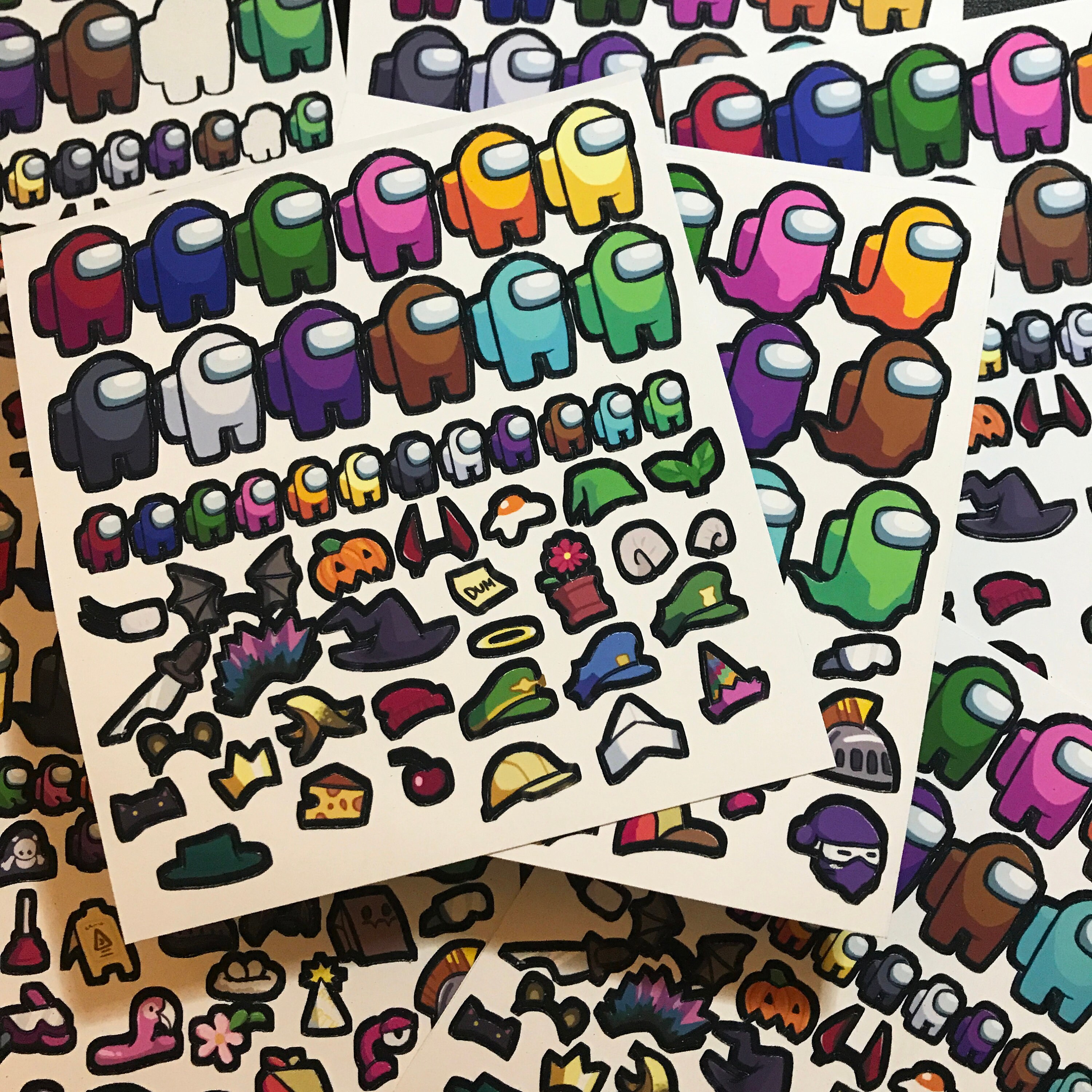 among us customizable sticker sheets etsy