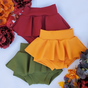 Skirted bummie, Baby Girl High Waist Skirt Bummies Shorts, Newborn cute bummies high shorts