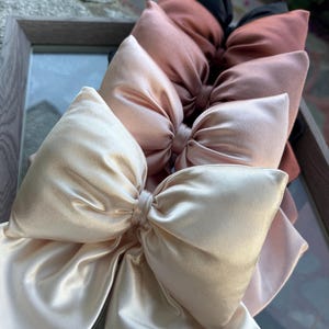 Giant Silk Satin Hair Bow Clip | Oversized Satin Bow | Large Hair Bows for Women | Elegant and Stylish Hair Accessories.