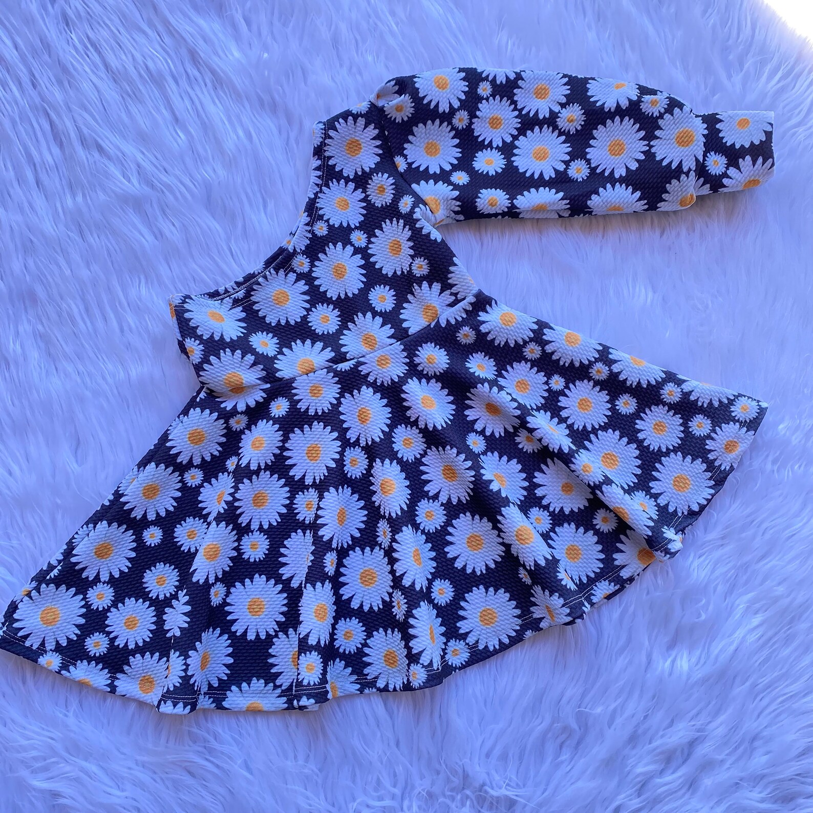 Daisy Printed Floral Short Dress