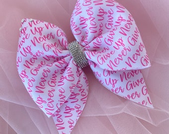 Breast cancer awareness month , Logo Print, Sailor jumbo bows, Large Bows, Baby girl awareness hairbows, hairbows, Fashion hairbows,