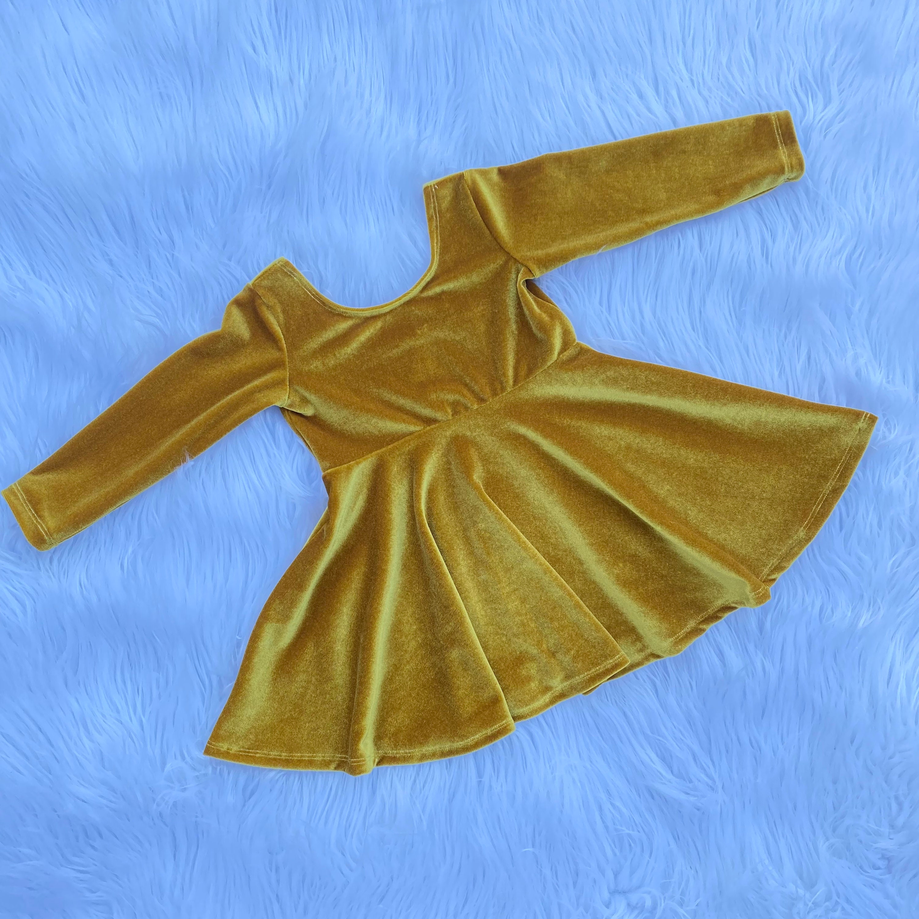 Mustard Velvet Dress - Etsy