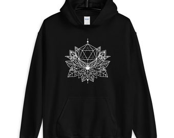 FOECBIR Flower of Life Mandala Sweatshirts Pullover Hoodie for Womens