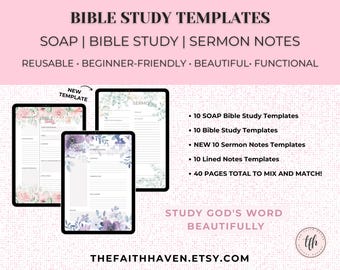 SOAP Bibelstudien-Journal: Christliche Planervorlage (digitaler Download)