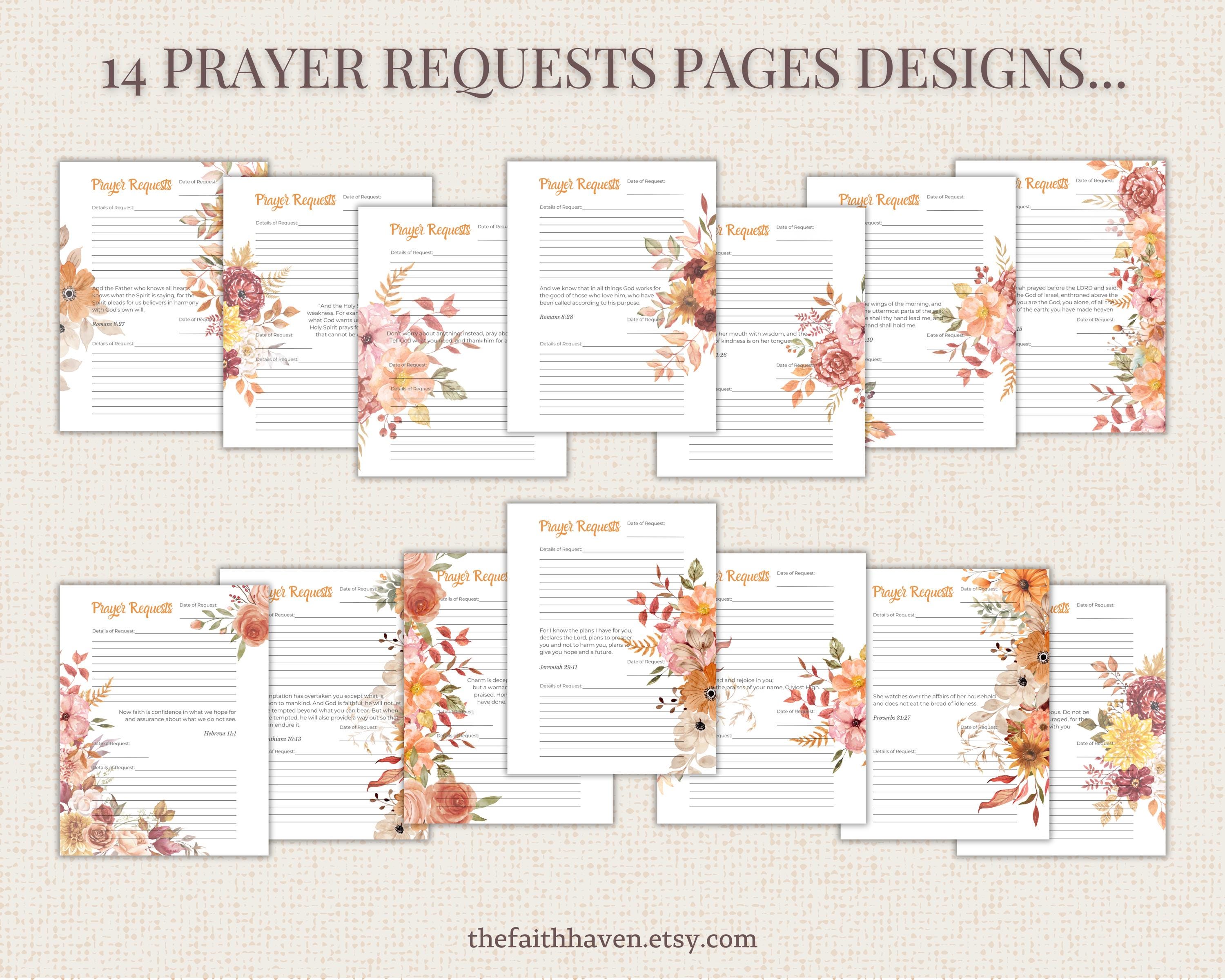 Prayer Journal Printable Bible Verse PDF Bible Study for Women | Fall ...