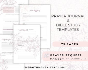 Prayer Journal SOAP Bible Study Printable PDF Christian Journal for Women