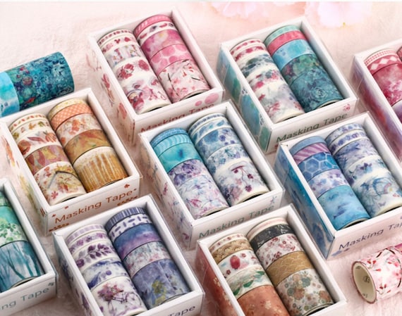 4 Style Aesthetics Washi Tape Kawaii Cute Decorative DIY Scrapbooking  Sticker Label with Release Paper