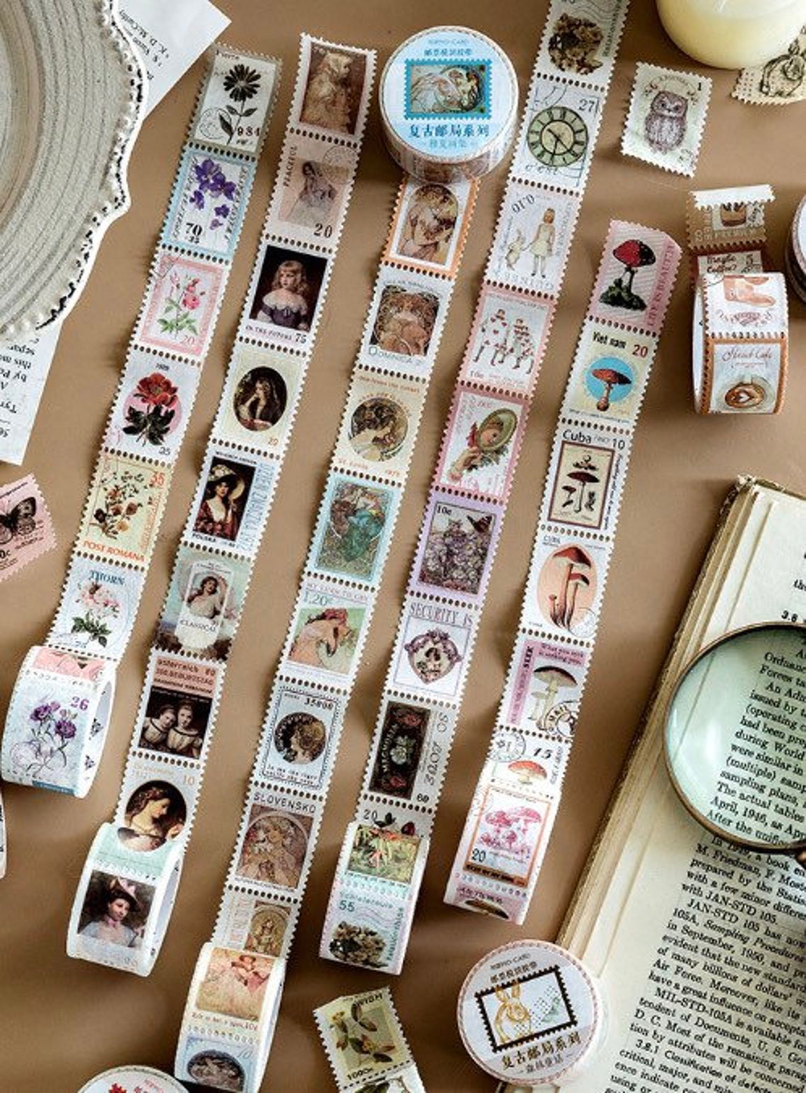 Stamp Tape Vintage Post Office Tape Arts and Crafts Etsy