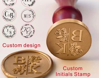 Personalized Wax Seal,Personalized Wedding Wax seal stamp with 2 initials,Custom wedding sealing wax stamp Invitation Seal Stamps