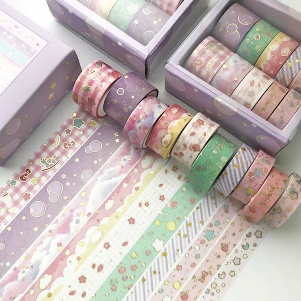 Washi Tape 10 pieces | Cute Washi Tape Set | Decorative Tape | Masking tape | Planner | Scrapbook