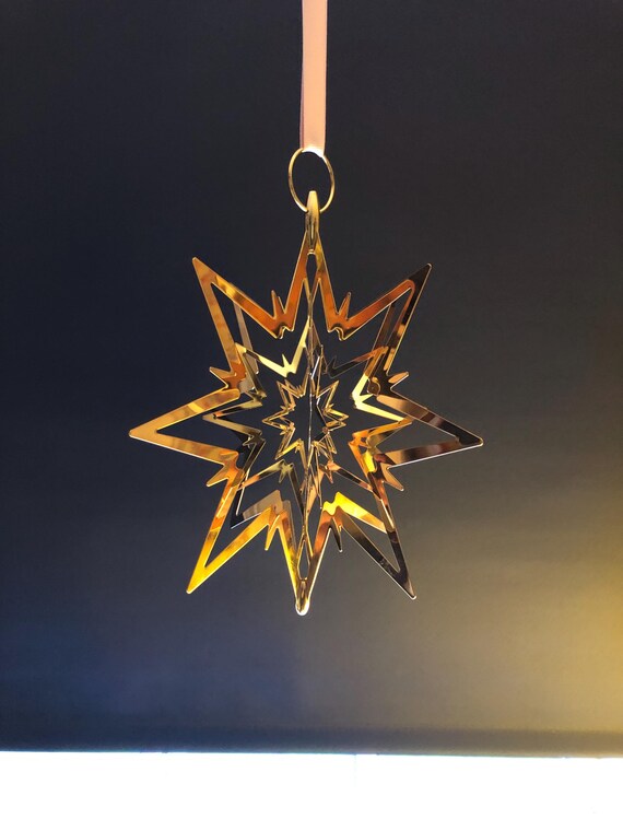 Georg Jensen Top Star for Christmas Tree Large Goldplated Flemming