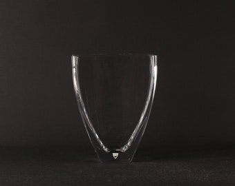 Orrefors - Crystal Glass Vase - Swedish Design Mid Century Modern