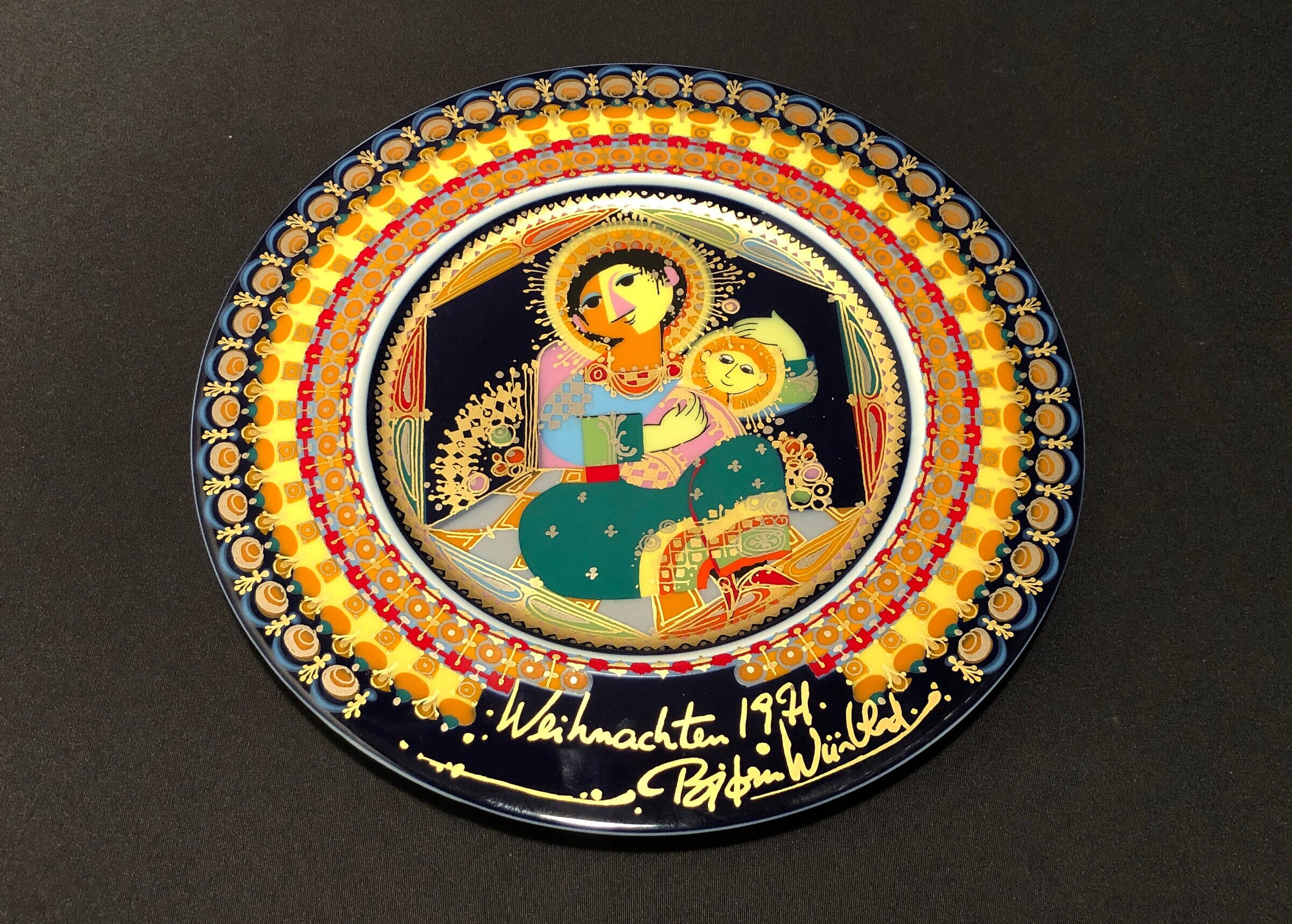 1971 Bjorn Wiinblad Christmas Wall Plaque - Rosenthal Danish