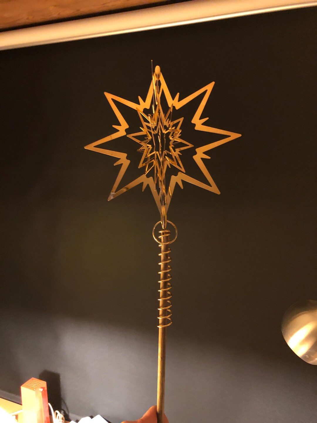 ☆ ☆ジョージジェンセンクリスマスツリー スター（L） Georg Jensen Top Star for Christmas Tree Large Goldplated Flemming