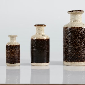 Soholm Ceramics - Svend Aage Jensen - 3 Stoneware Vases - Danish Design Mid Century Modern