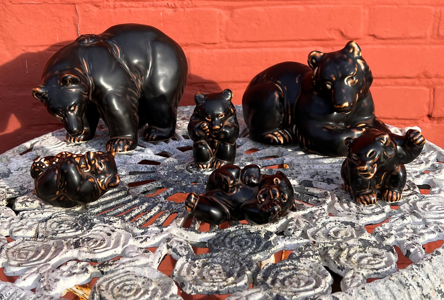 Royal Copenhagen Stoneware Bear Family - Knud Kyhn Danish Design