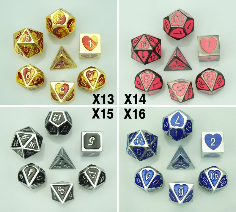 DND dice set / dnd dice / metal dnd dice / polyhedral dice Etsy