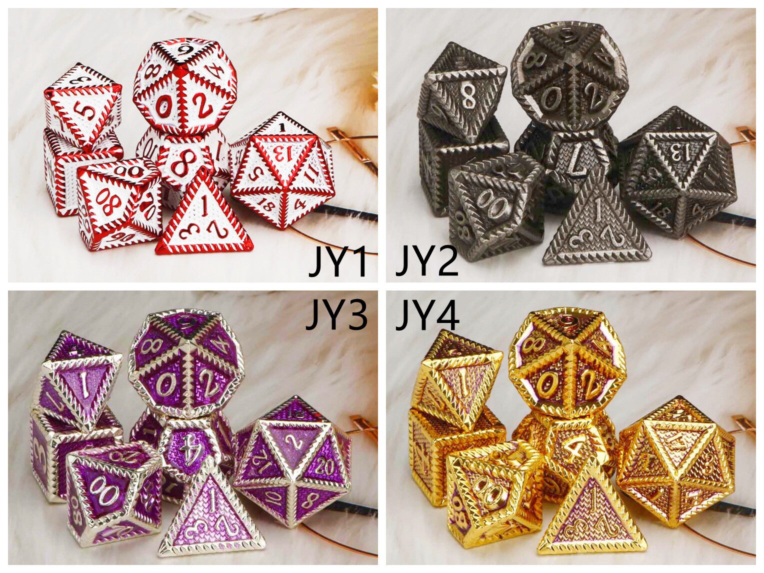 Gold Metal Dnd Dice Dungeons and Dragons Dice Dnd Dice Set Etsy