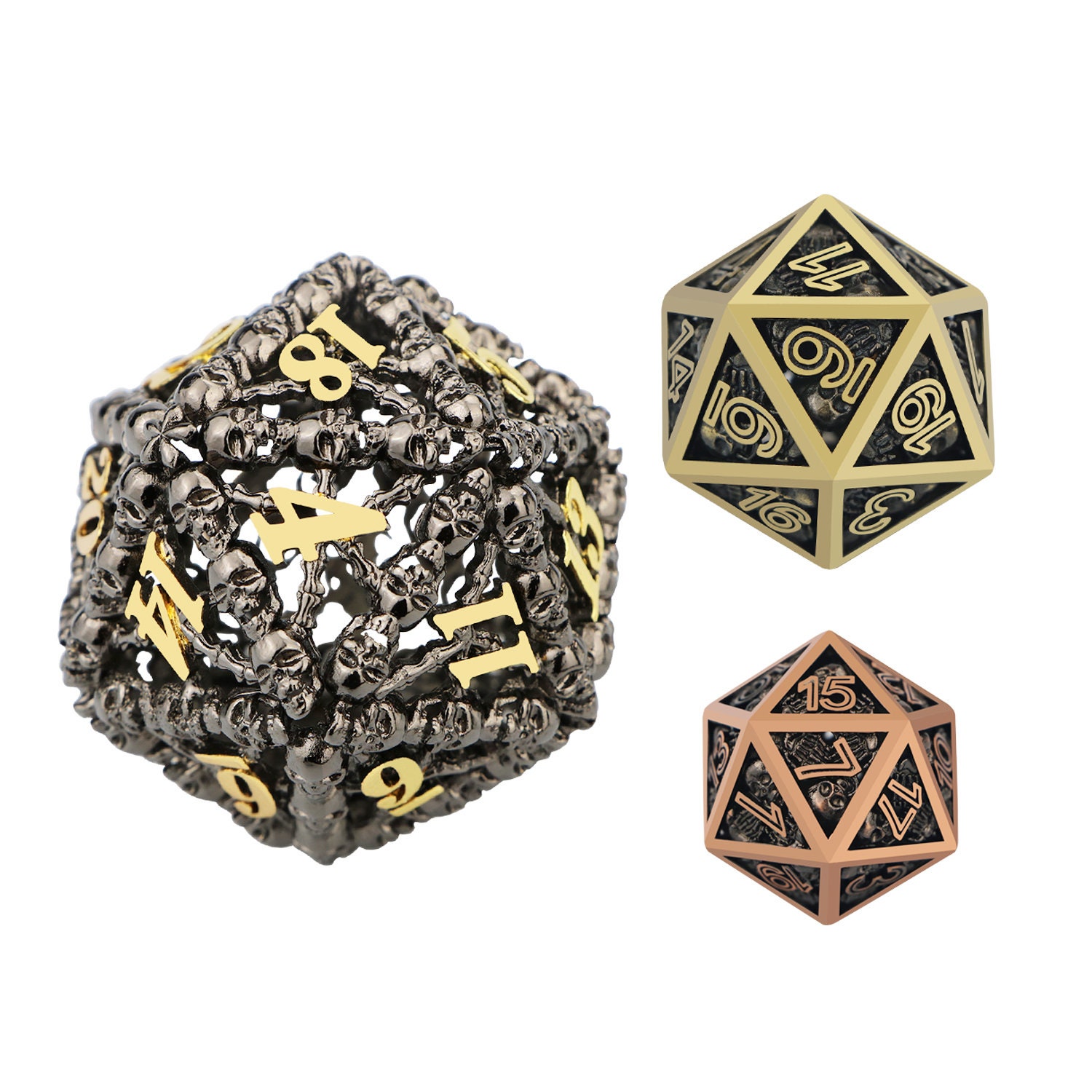Mechanical Style Hollow Metal Dice Dice set dnd metal Etsy