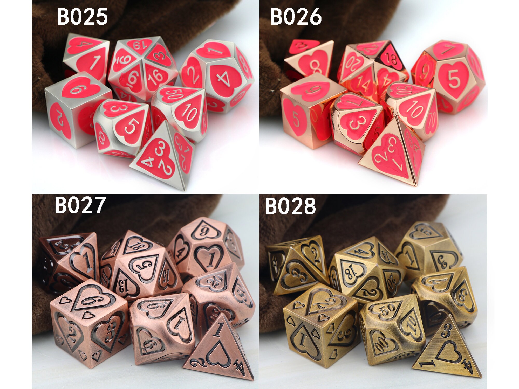 D&D Dice Metal Dice Set 7 pcsPolyhedral Dice Set Dungeons Etsy