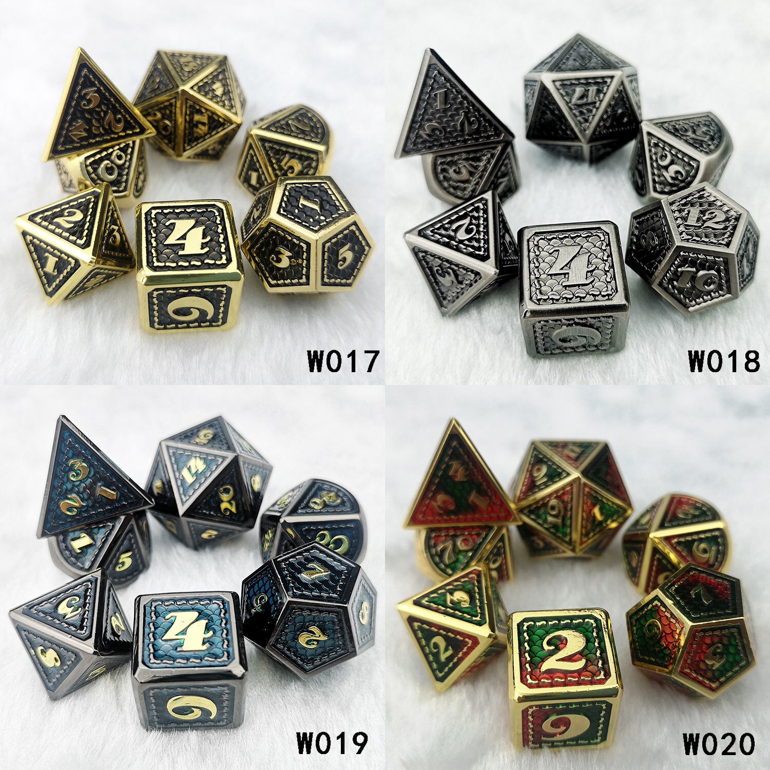 Metal dnd dice set /Dungeons and Dragons metal dice/Carved Etsy