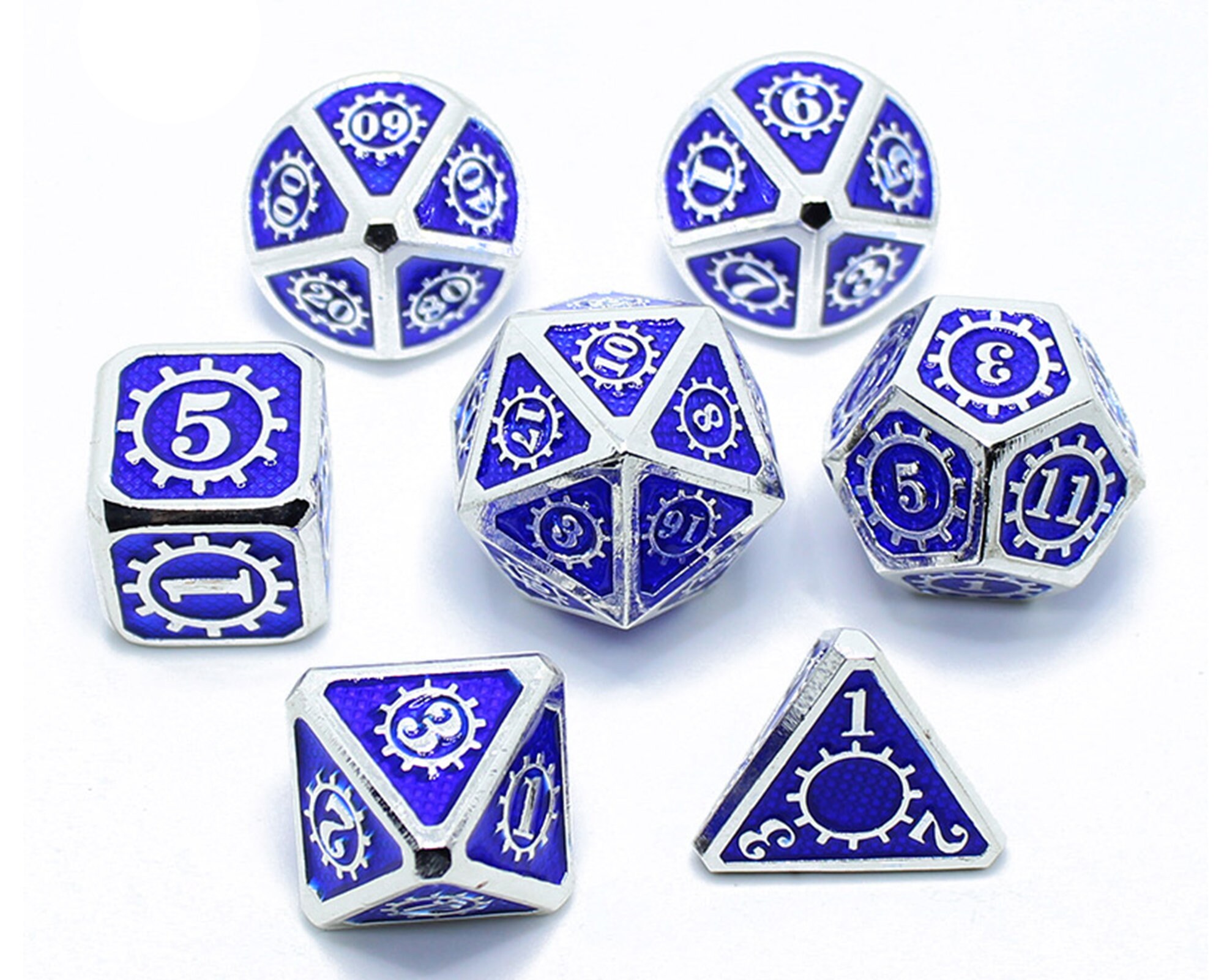 Metal mechanical dice dice set / gear dnd dice / polyhedral Etsy