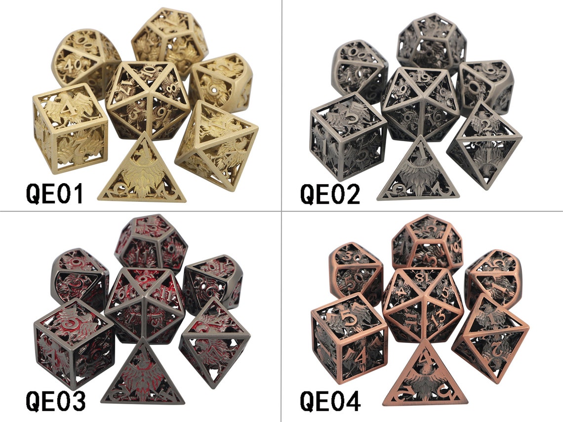 Hollow Metal Dice/ dnd dice /metal dnd hollow dice / mummy dnd Etsy