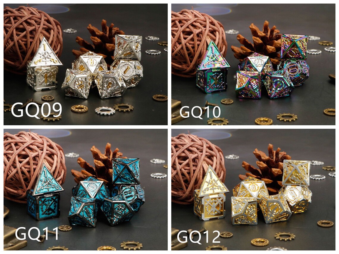 Warhammer Dnd Dice Rpg Dice Colorful Dice Metal Dice Etsy