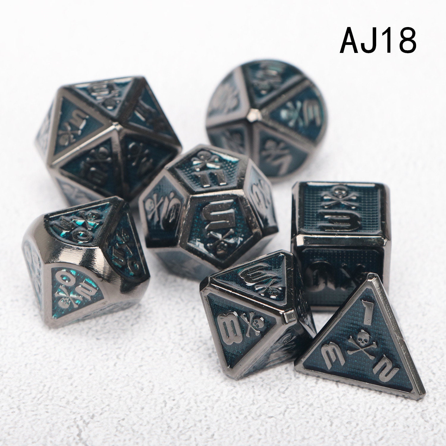 D&D Dice Solid Metal Polyhedral dice TRPG dnd board game Etsy