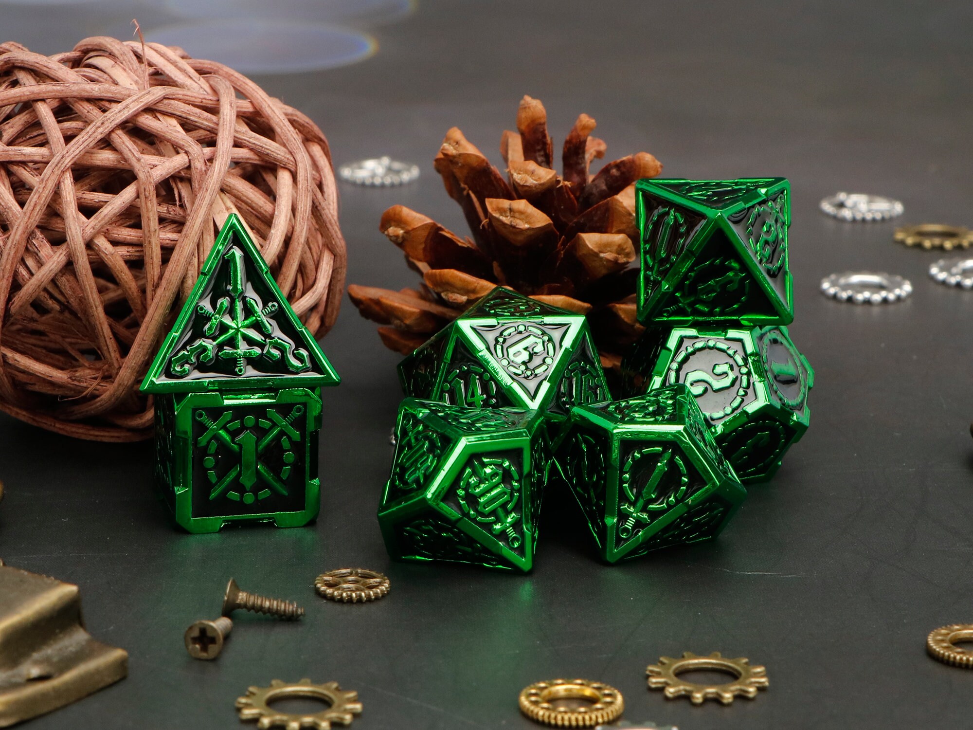 Warhammer Dnd Dice Rpg Dice Colorful Dice Metal Dice Etsy