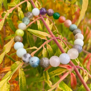 Bracelet en pierres des Grands Lacs ft. Petoskey Stone| Bracelet en pierre MI Petoskey | Bracelet avec pierres de l&#39;État du MI | Bijoux du Michigan| Cadeaux Michigander |