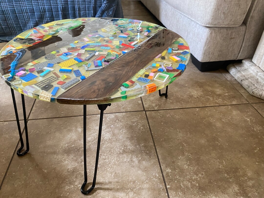 Lego Epoxy End Table / Kids Table / Side Table / Coffee Table Etsy