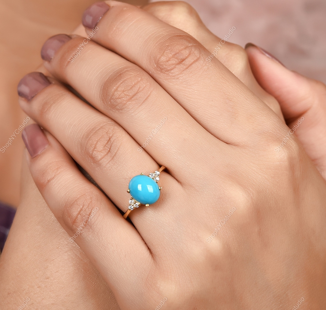 Arizona Sleeping Beauty Turquoise Ring, Turquoise Sterling Silver